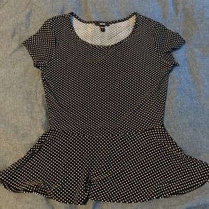 Jacob peplum polka dot top